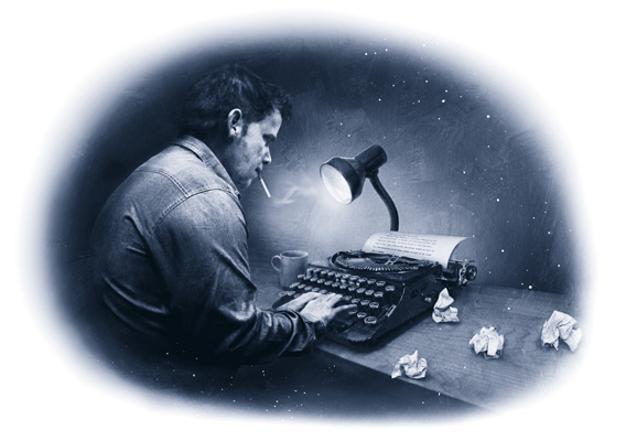 jack at the typewriter_duotone